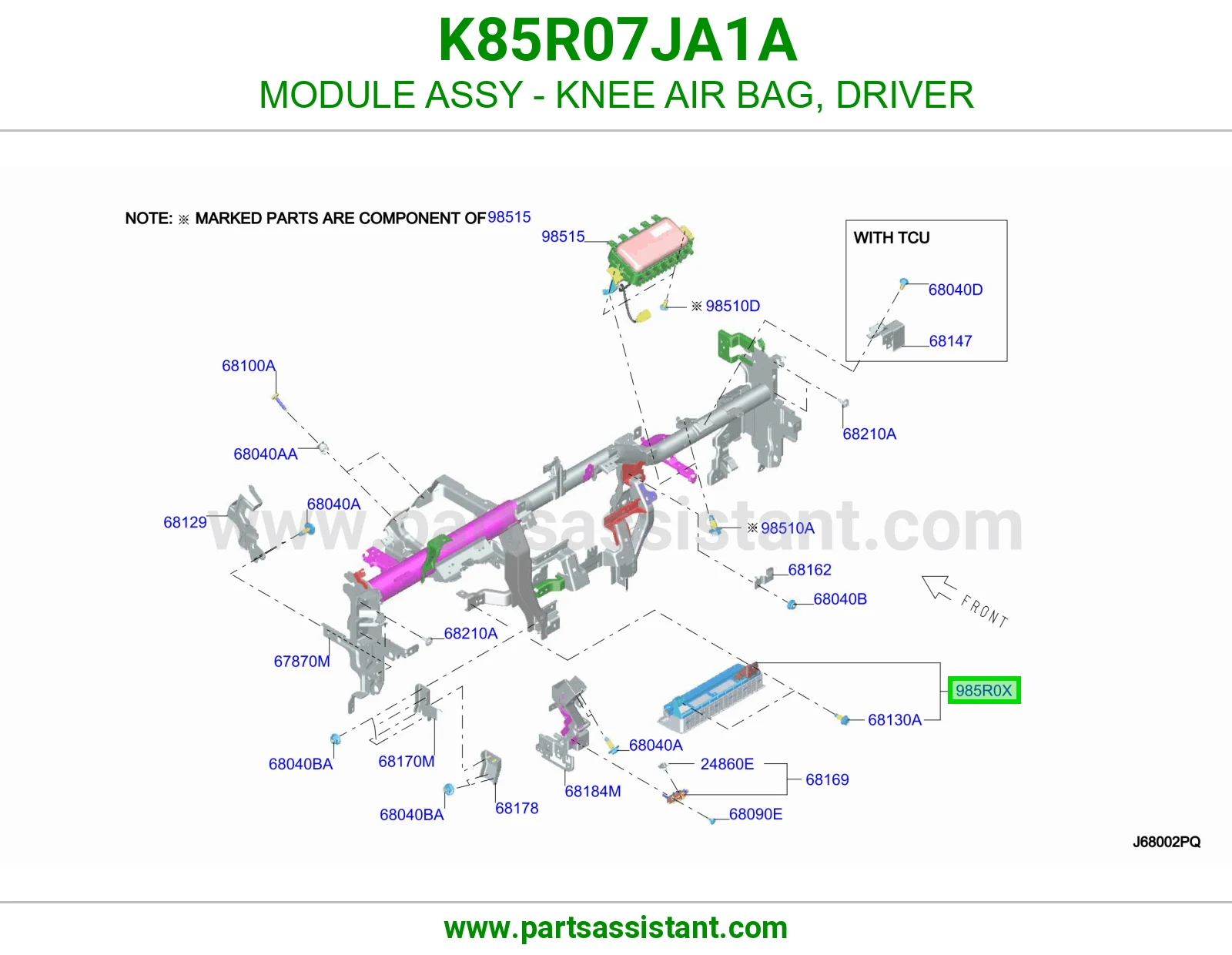 وحدة ايرباق ركبة سواق كاملة K85R07JA1A