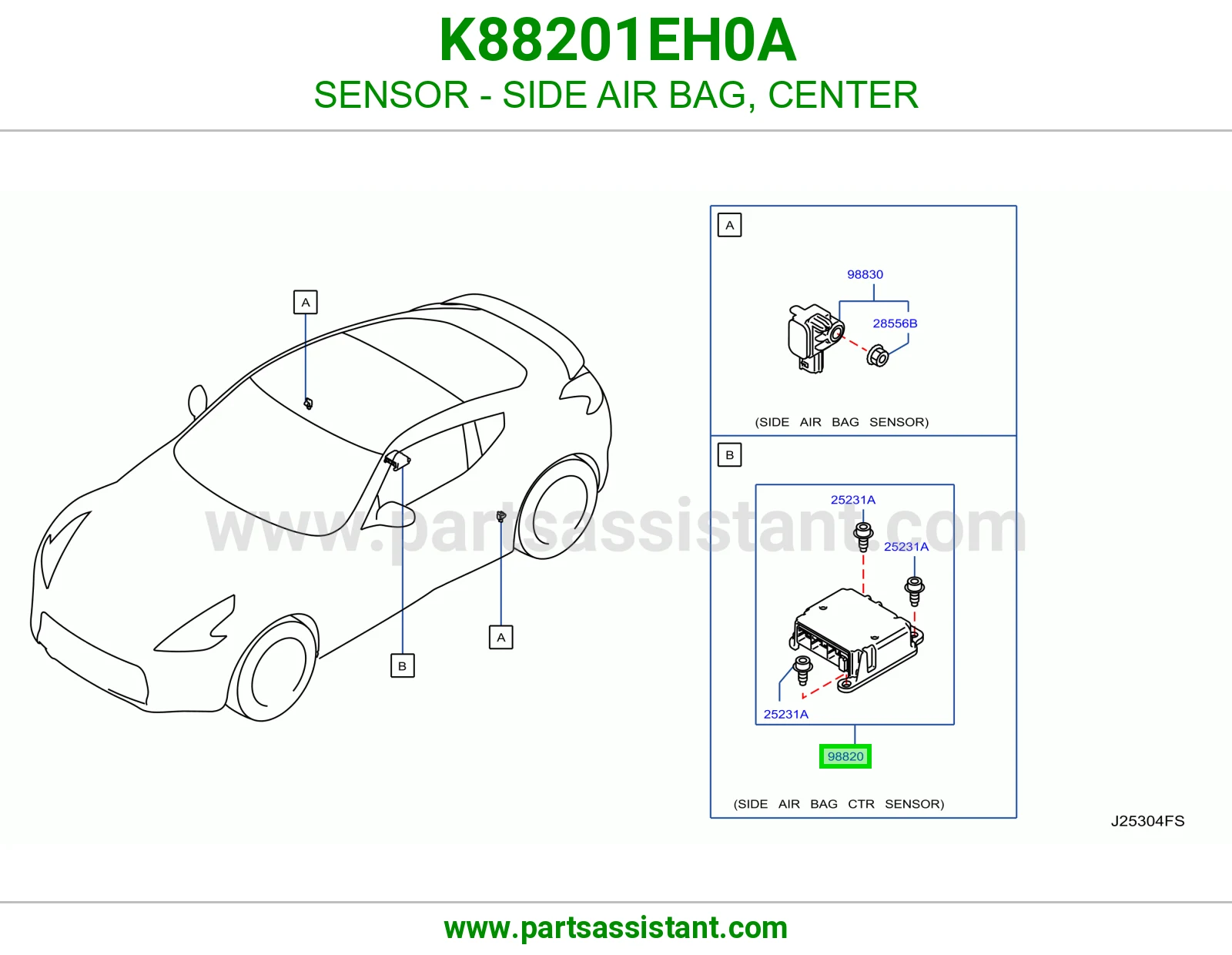 حساس ايرباق جانبي وسط K88201EH0A