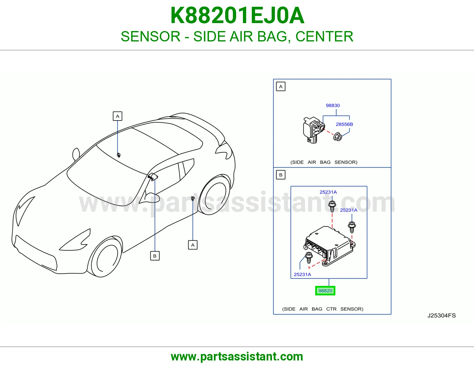 حساس ايرباق جانبي وسط K88201EJ0A