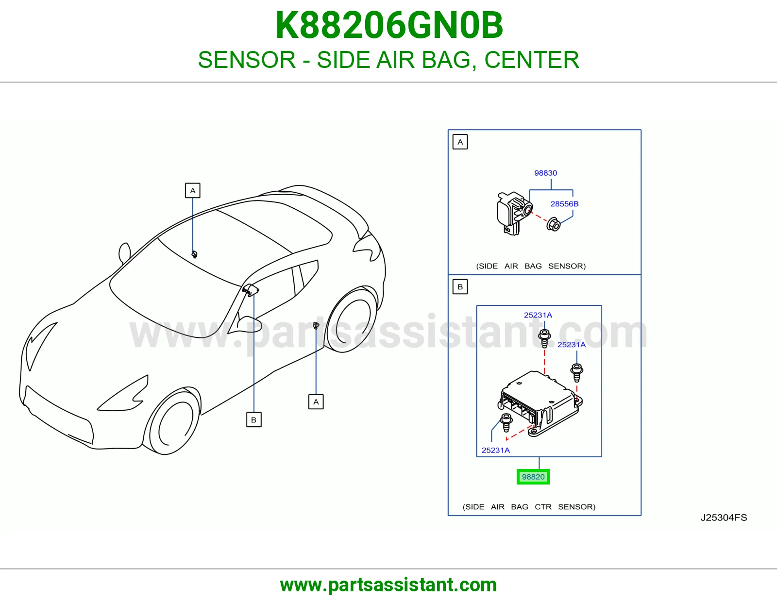حساس ايرباق جانبي وسط K88206GN0B