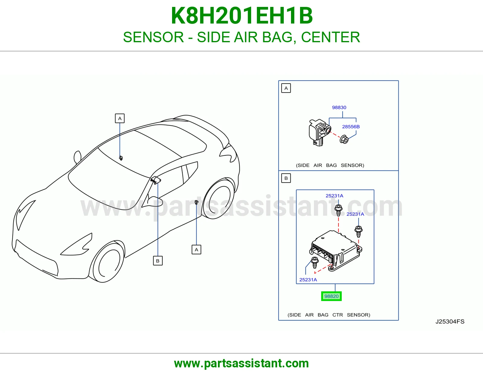 حساس ايرباق جانبي وسط K8H201EH1B