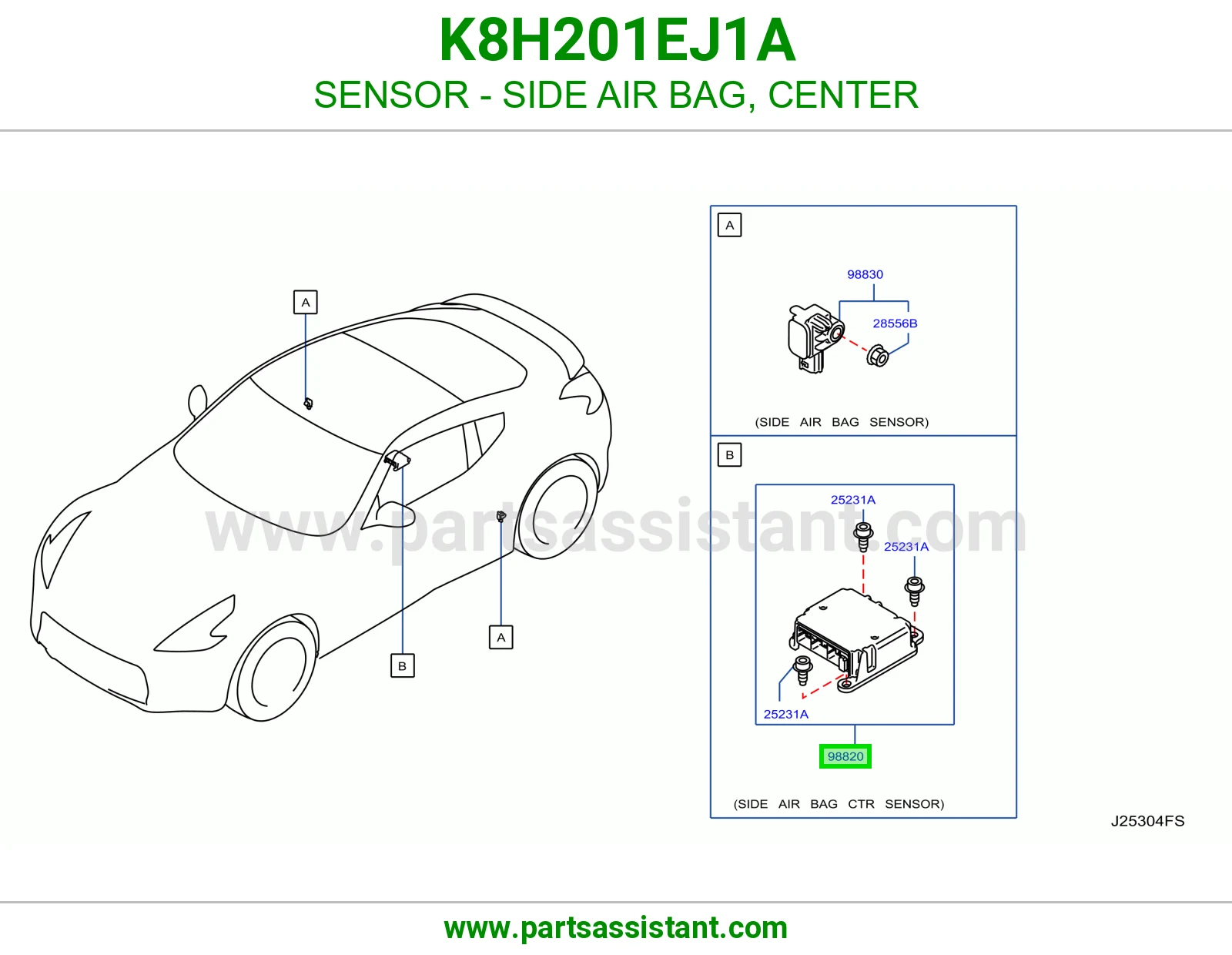 حساس ايرباق جانبي وسط K8H201EJ1A