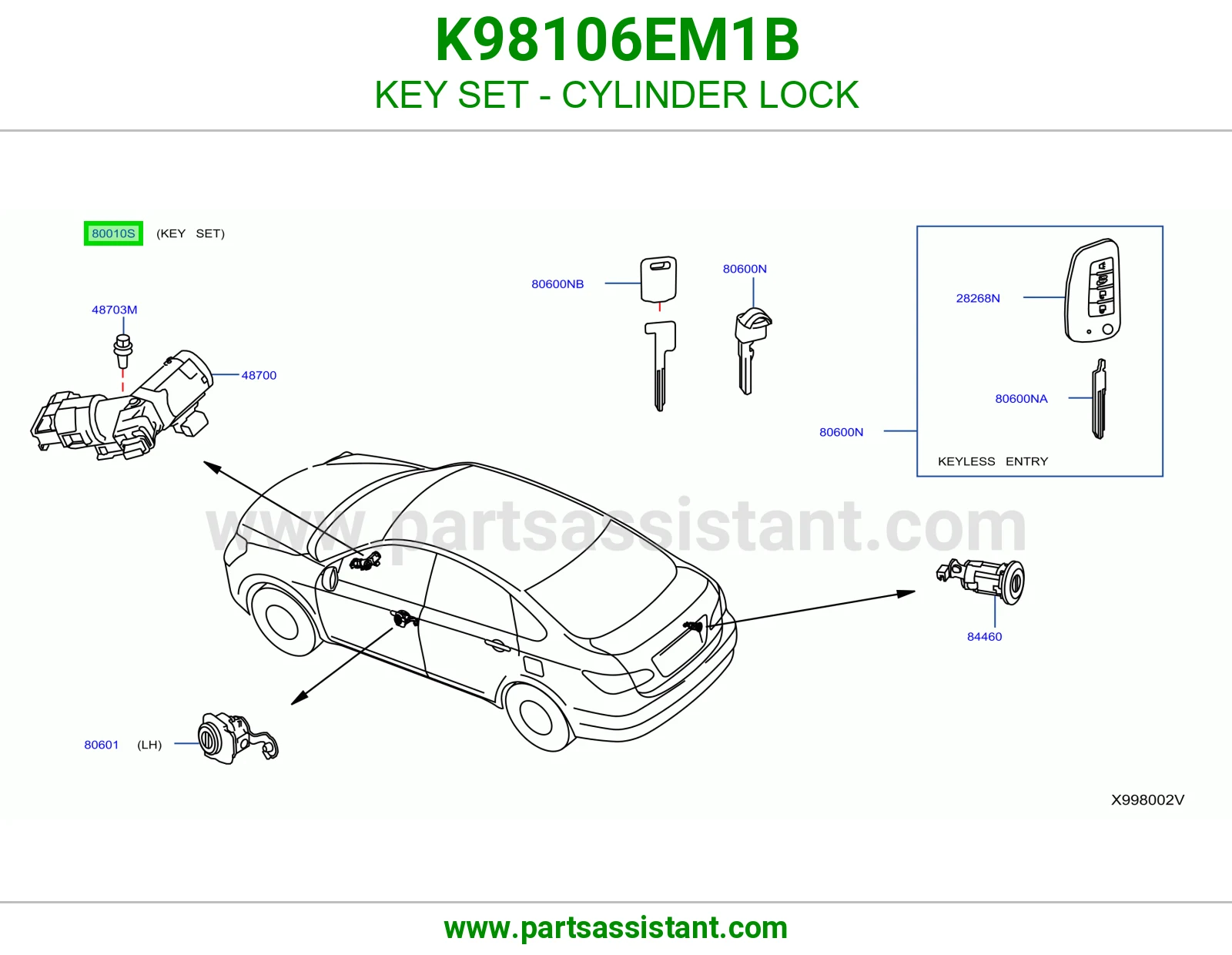 طقم سويتش كامل K98106EM1B