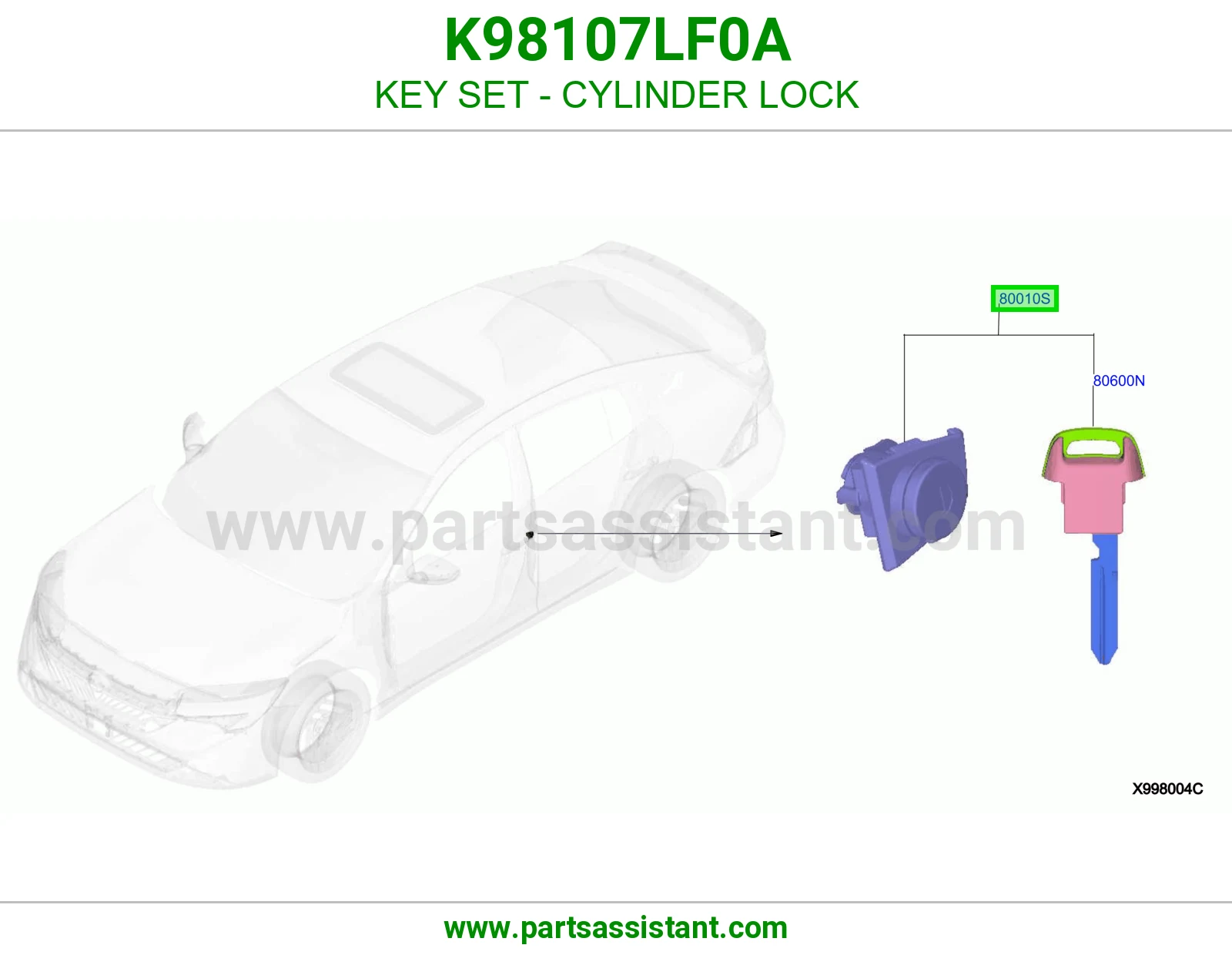 طقم سويتش كامل K98107LF0A