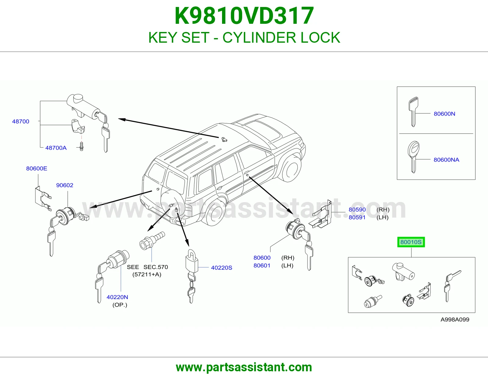 طقم سويتش كامل K9810VD317