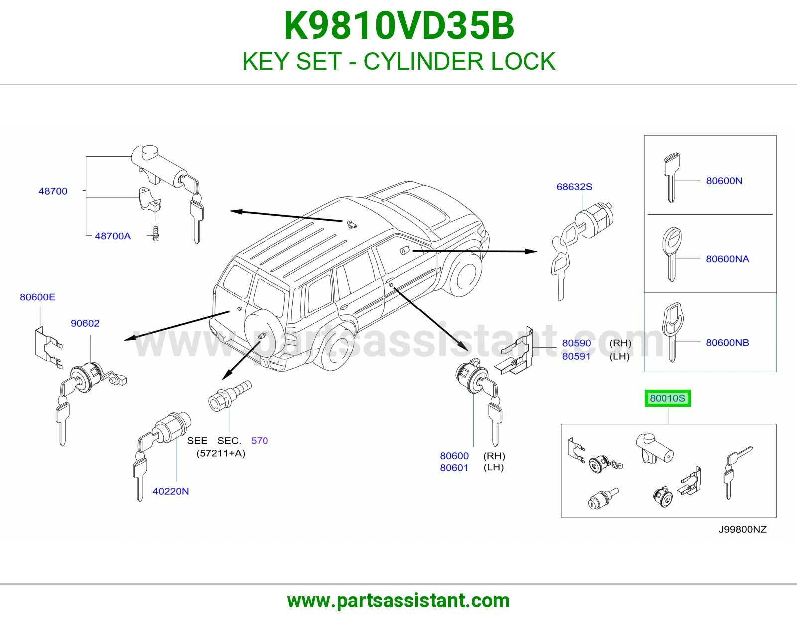طقم سويتش كامل K9810VD35B