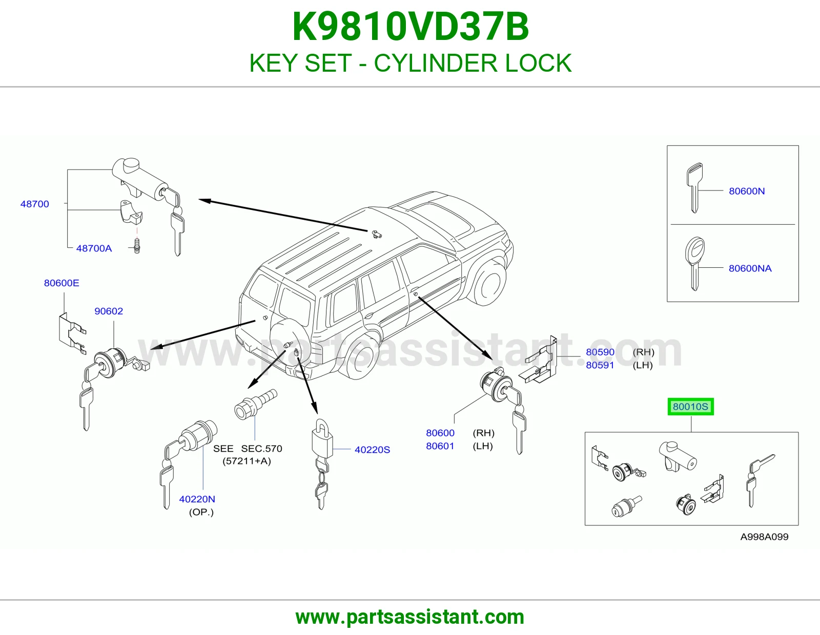 طقم سويتش كامل K9810VD37B