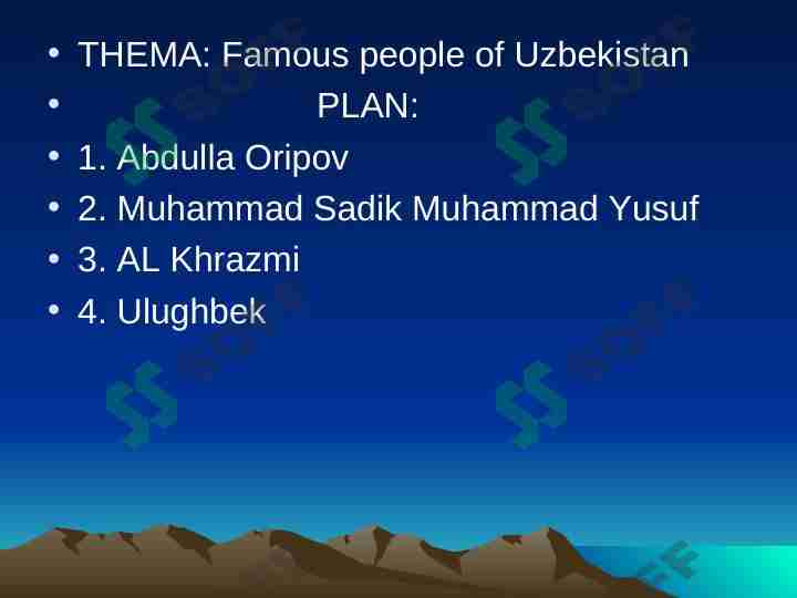 famous peoples of uzbekistan essay