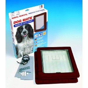 Dog Mate 215B Medium Dog Door/ Brown - Closer Pets