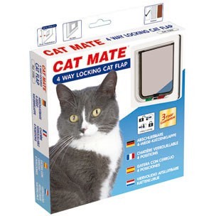 Cat Mate 309W 4 Way Locking Cat Flap - White - Closer Pets