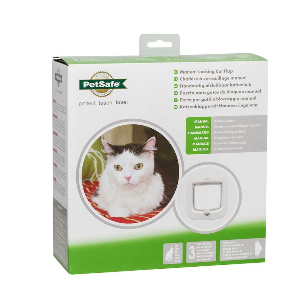 PetSafe Manual-Locking Cat Flap - White