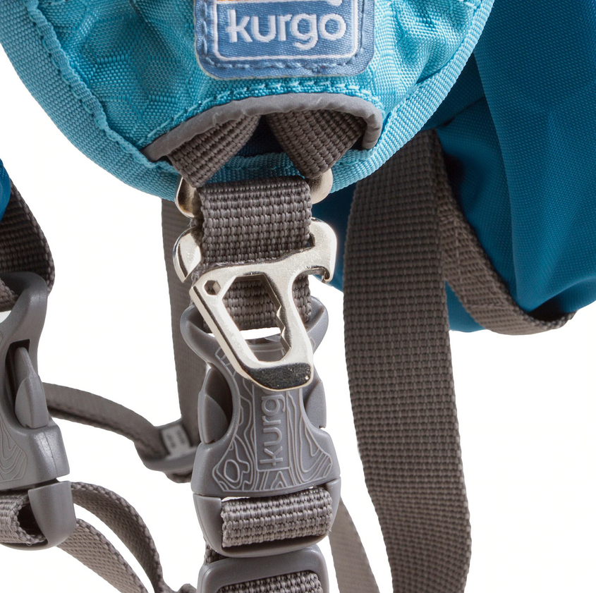 KURGO Baxter Backpack - BLACK/ORANGE - for dogs 30-85 pounds