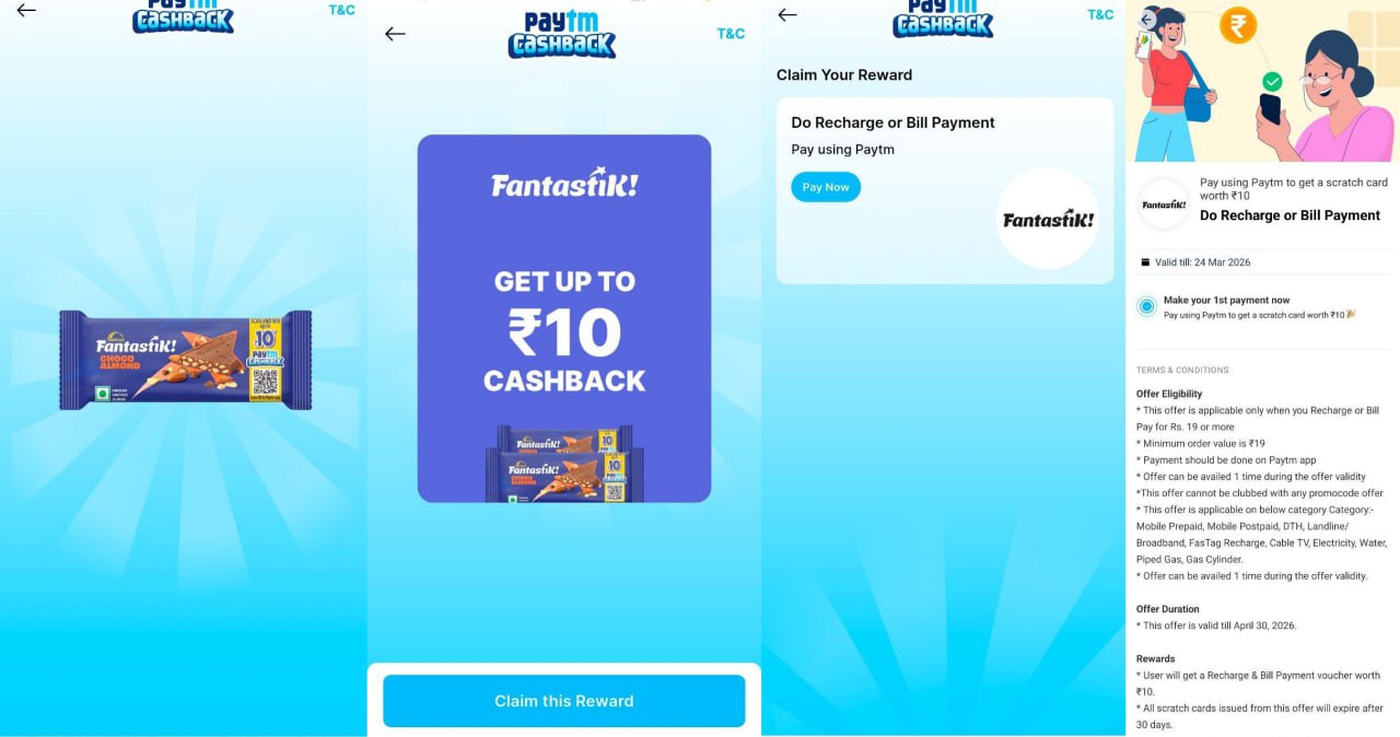 sunfeast fantastik paytm cashback offer