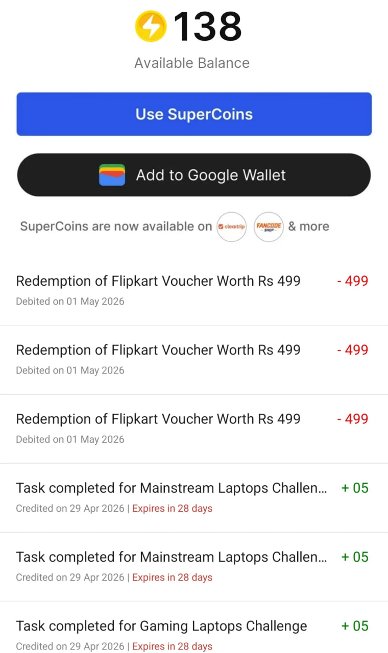 Flipkart Super Coin Offer 2026 - Convert Coins & Save