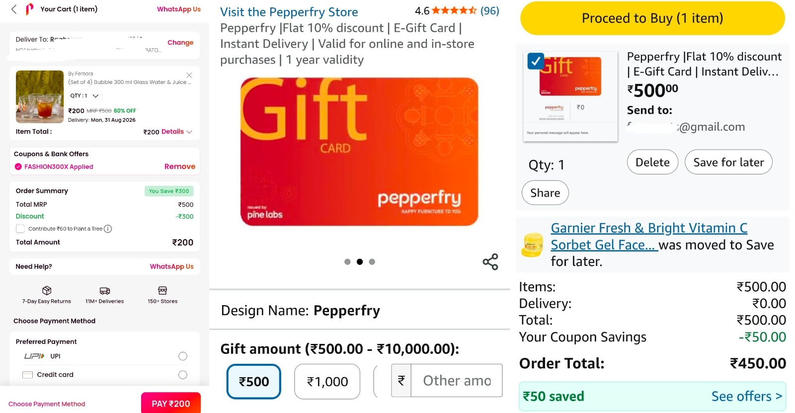 Pepperfry ₹300 Off on ₹500 Offer