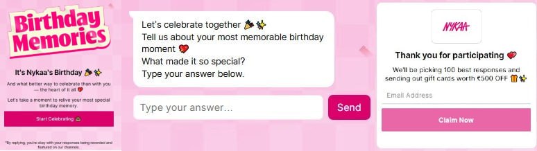 Nykaa Birthday Memories Contest