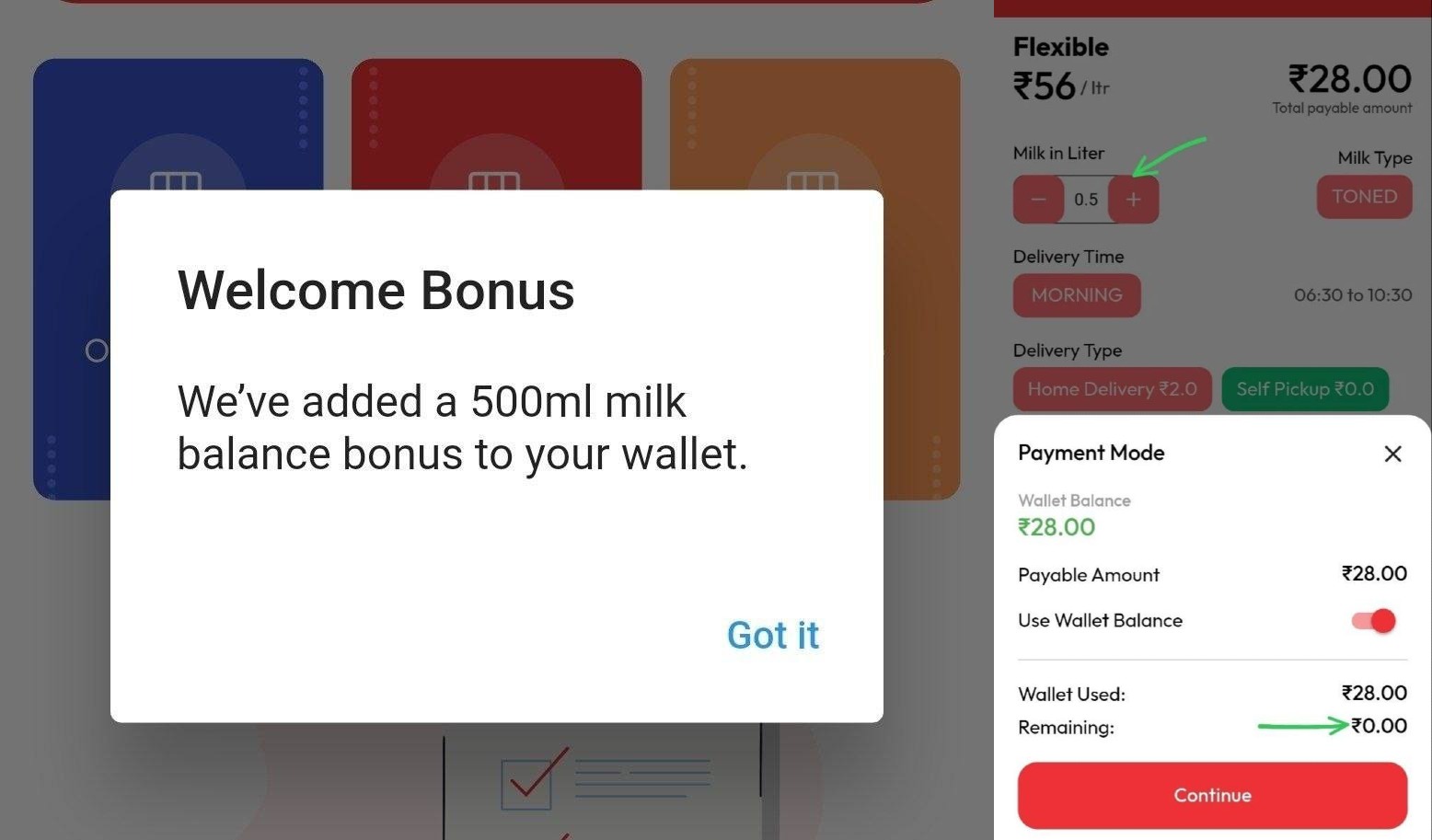 Namaste India Free 500ml Milk Offer for New Users – Get Bonus Credit on First Order
