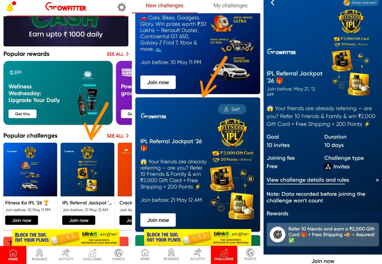 Growfitter IPL Referral Jackpot 2026