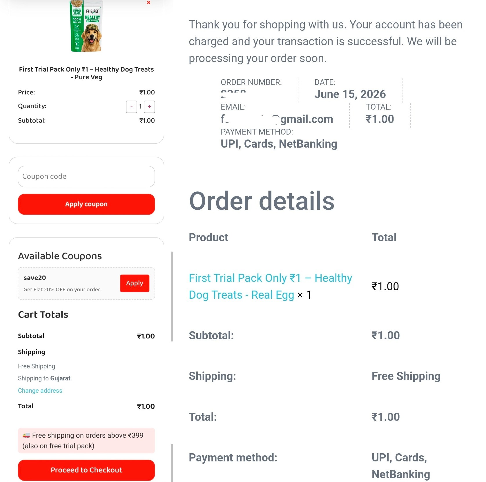 Riob Free Dog Food Sample Offer – Healthy Dog Treats for ₹1