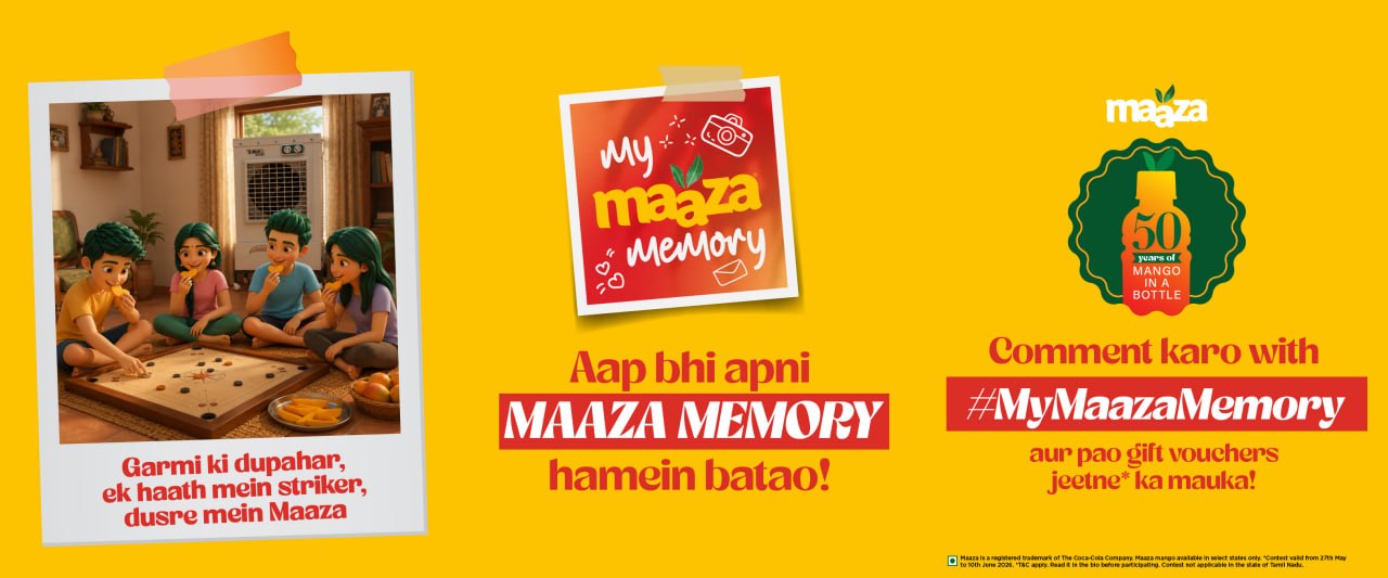 My Maaza Memory Contest - Win ₹1000 Gift Vouchers Before 10th June