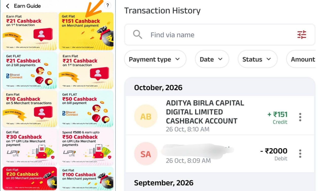 ABCD ₹151 Cashback Offer