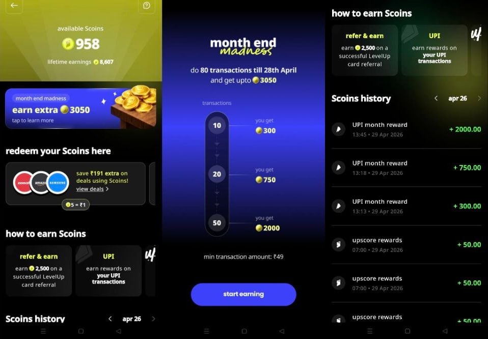 SalarySe Month End Madness Offer 2026 UPI reward screenshot