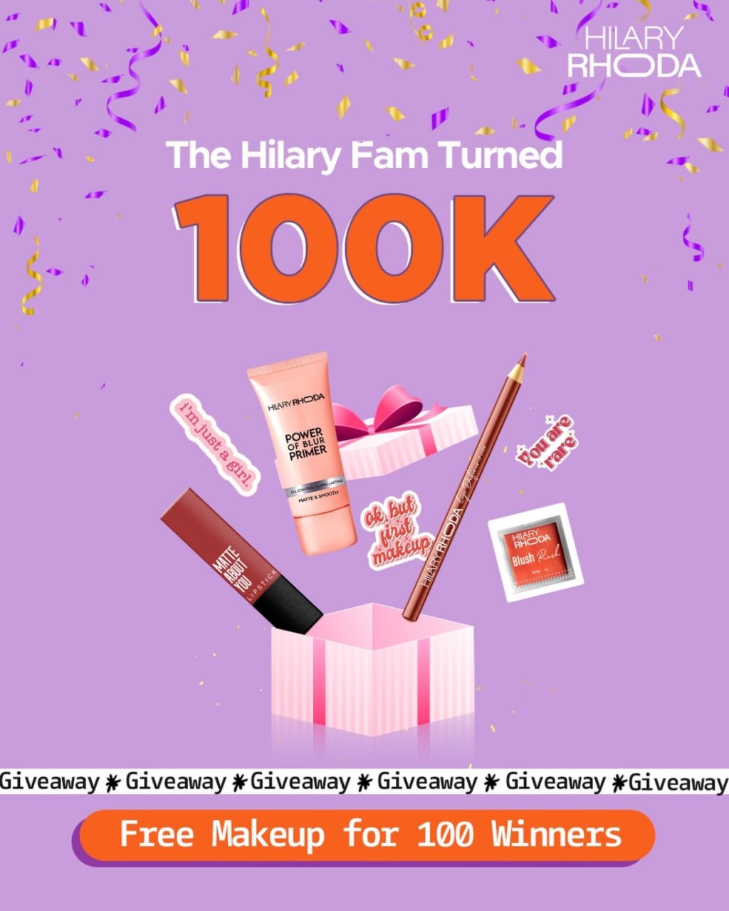 Hilary Rhoda 100K Giveaway 2026