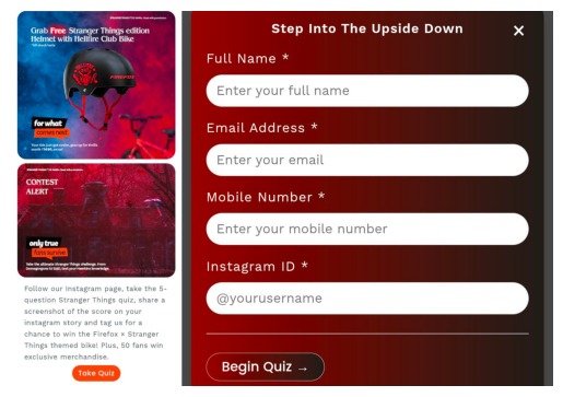 Firefox Stranger Things quiz contest 2026