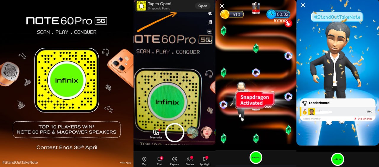 Infinix Note 60 Pro Snapchat Lens Contest 2026