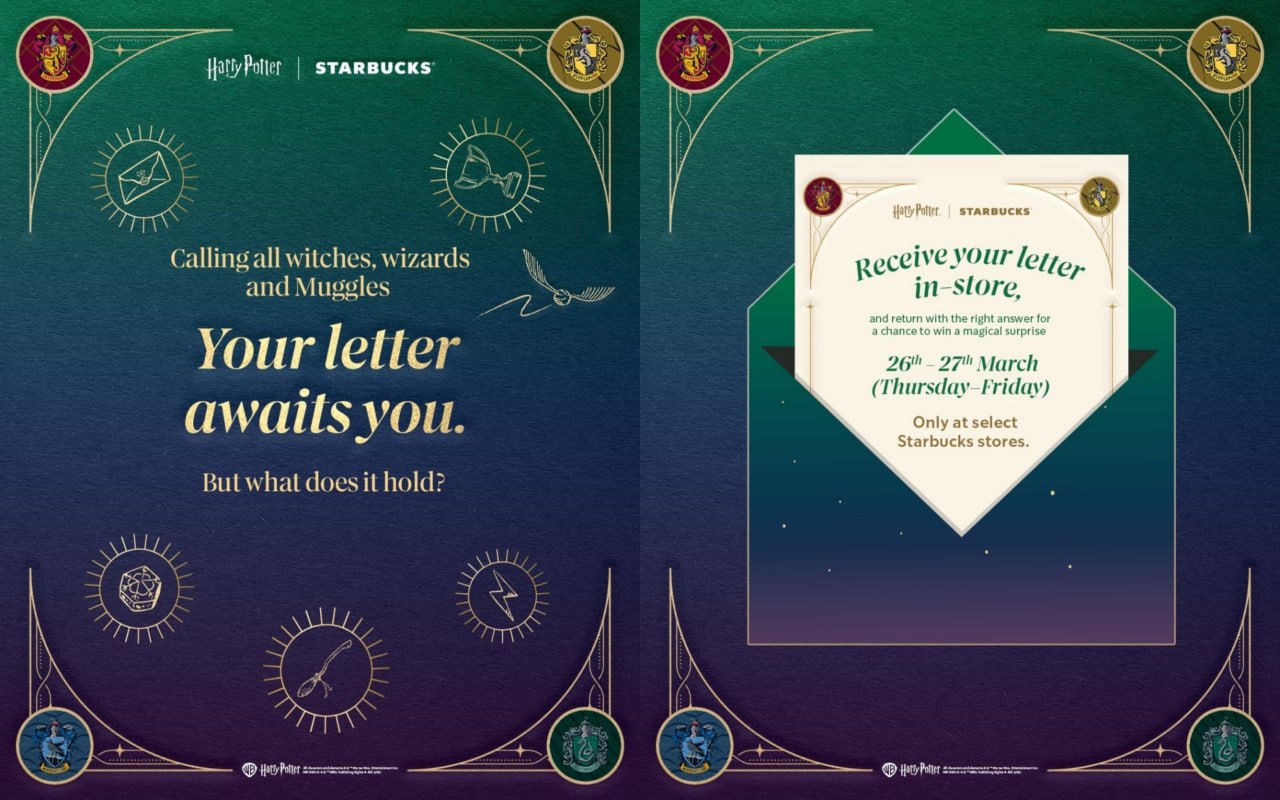 Starbucks Harry Potter Offer 2026 magical trivia event India
