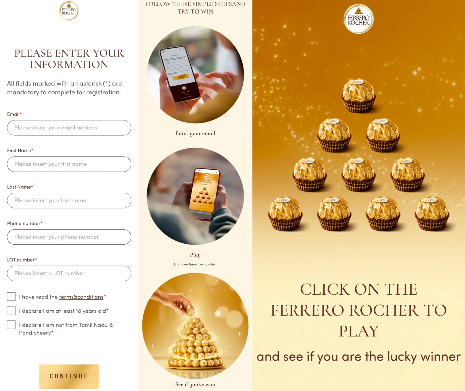 Ferrero Rocher Add Your Golden Touch Contest
