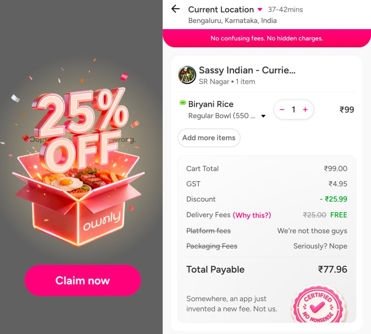 Ownly ₹100 Off First Order