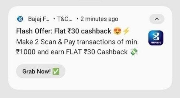 Bajaj Scan & Pay Offer 2026 - Get ₹30 Cashback on ₹1000 Transactions