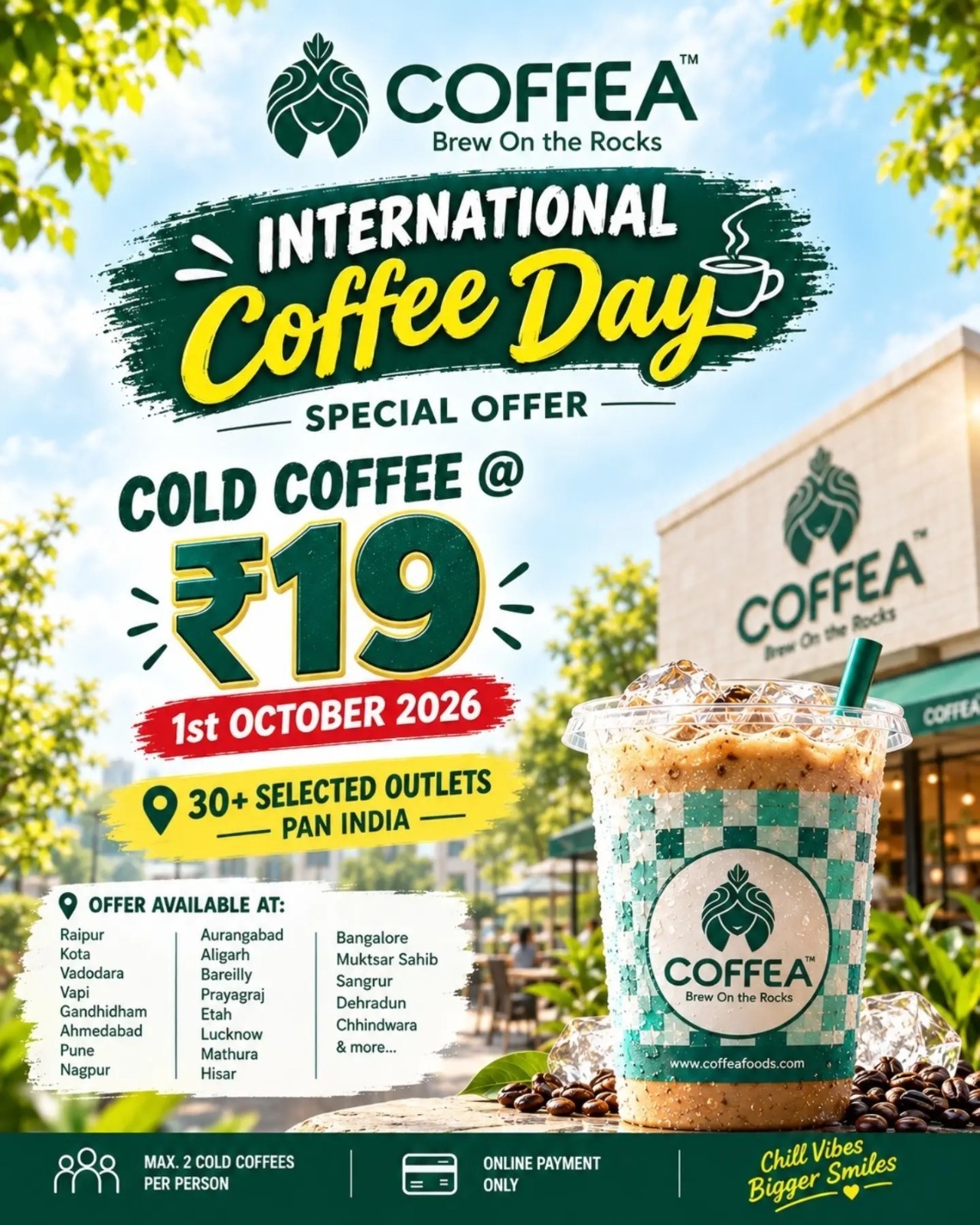 COFFEA Cold Coffee ₹19 Offer