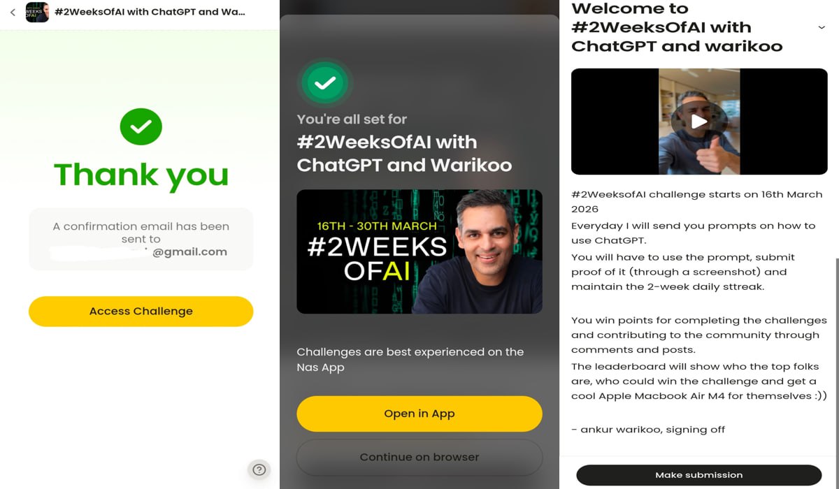 2weeksofai challenge macbook prize warikoo