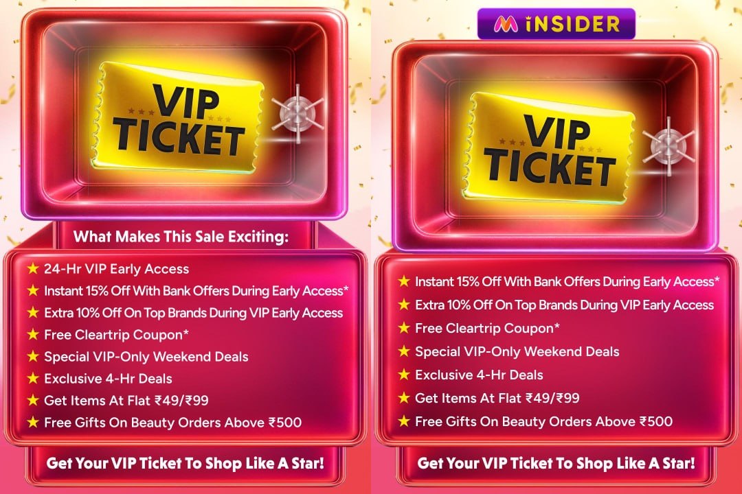Exclusive Myntra VIP Ticket EORS Sale 2026