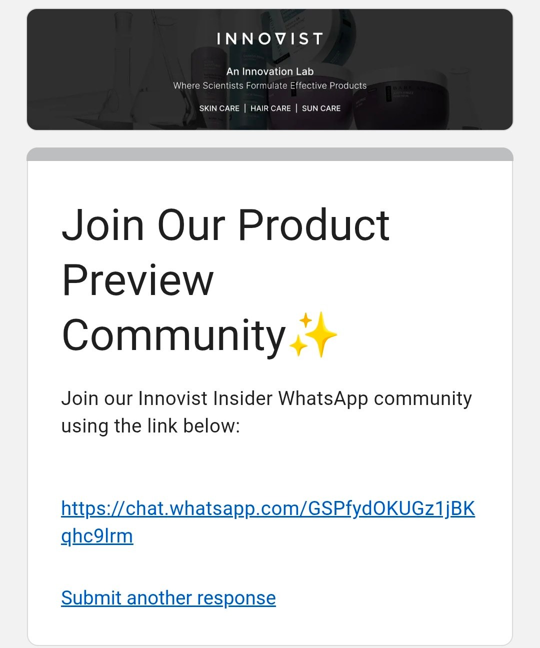 Free Innovist Product Trials