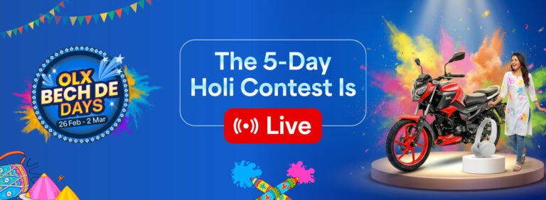 OLX Bech De Days Holi Contest 2026 TVS Raider Bike Offer