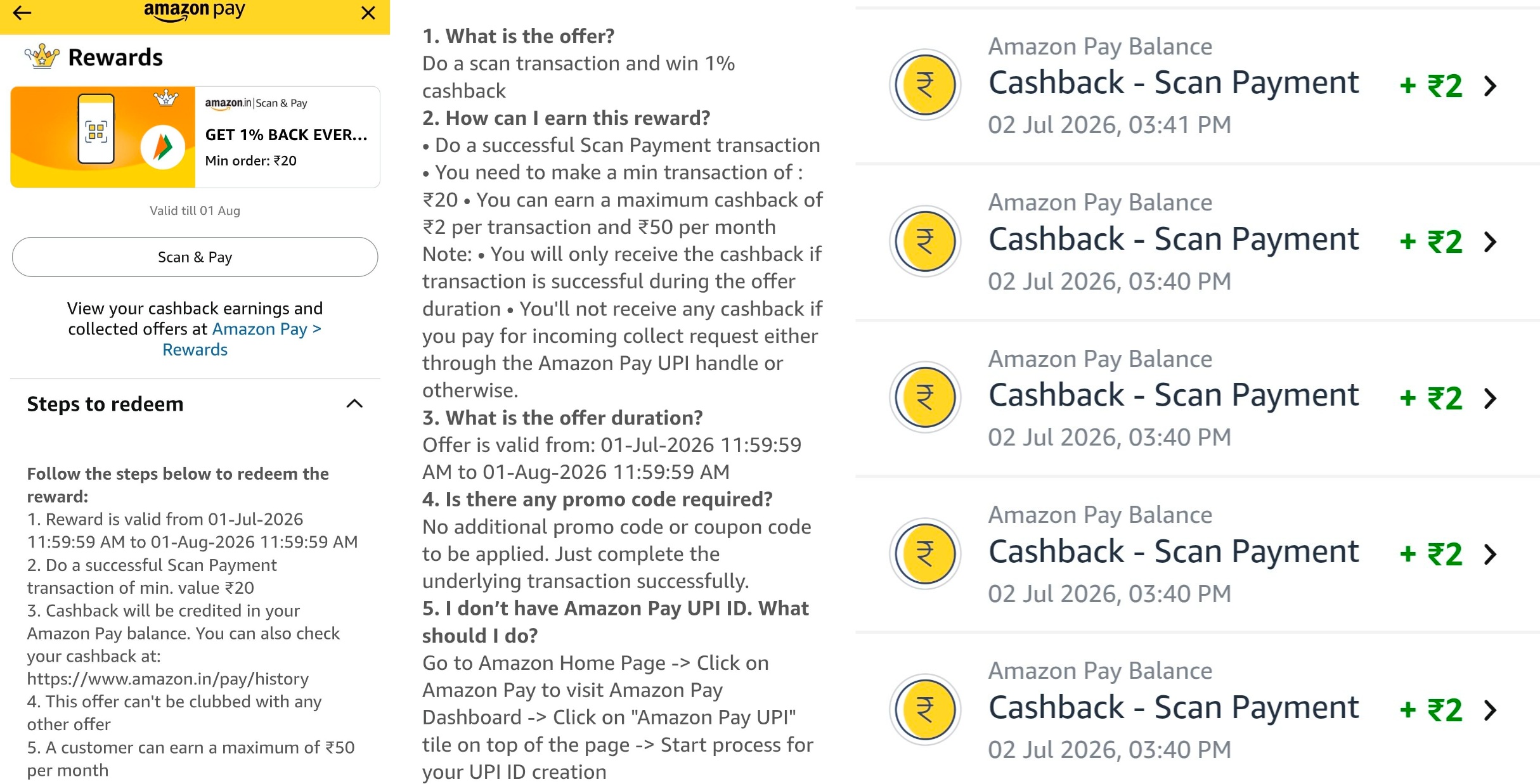 Amazon Scan and Pay Offer 2026 - Get 1% Cashback on Every QR Payment