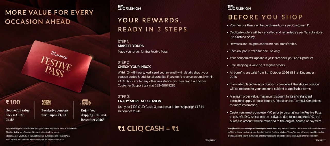 TATA CLiQ Fashion Festive Pass