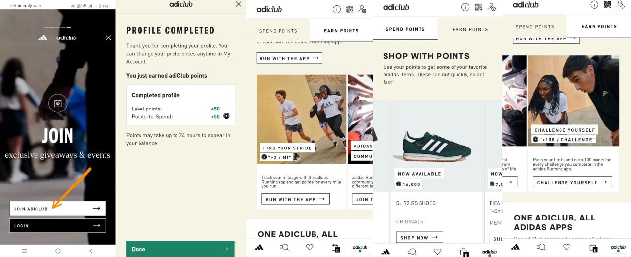adidas adiClub 15% Discount Voucher