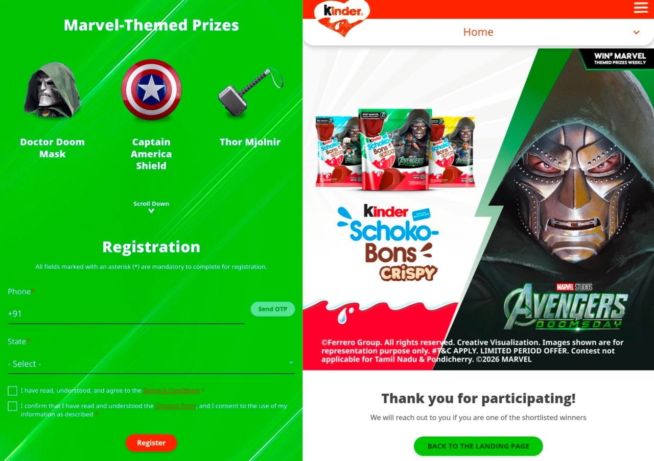 Kinder Marvel Contest