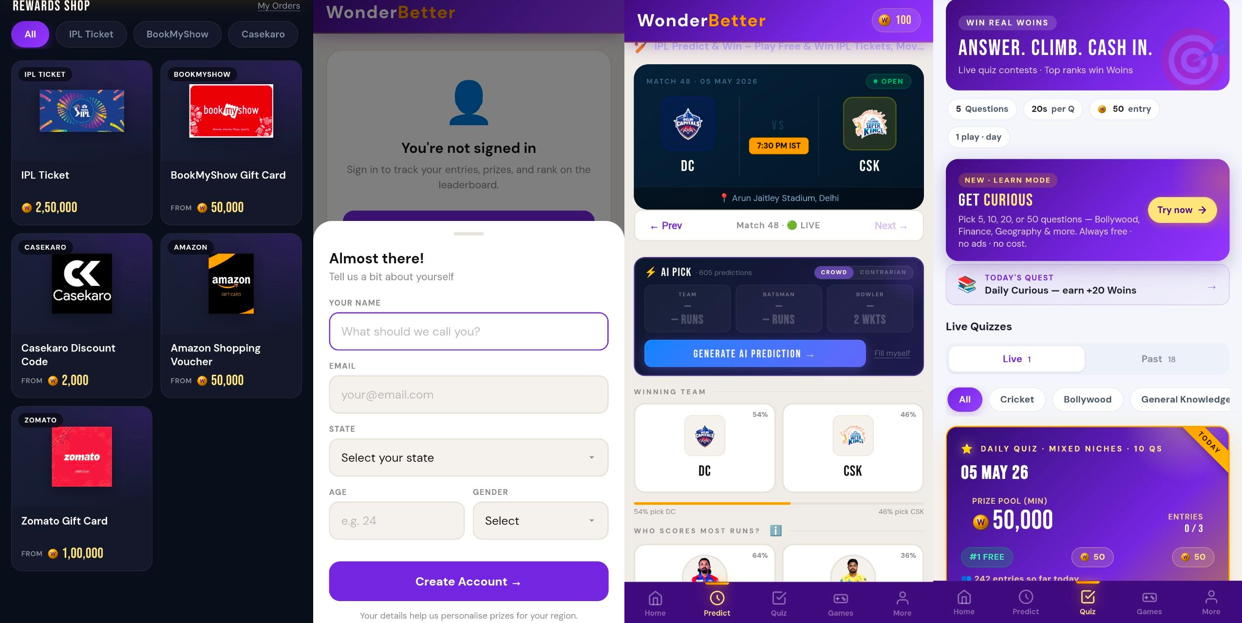 WonderBetter Free Play & Win Offer 2026