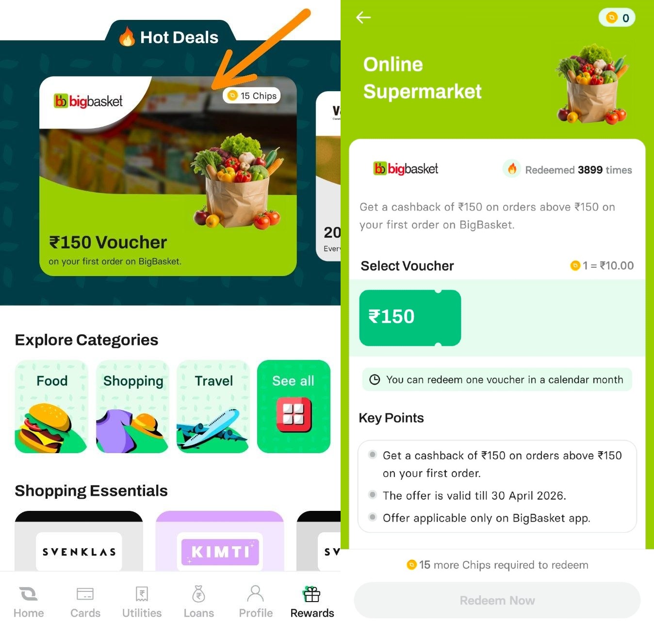 CheQ x BigBasket ₹150 Cashback Offer 2026