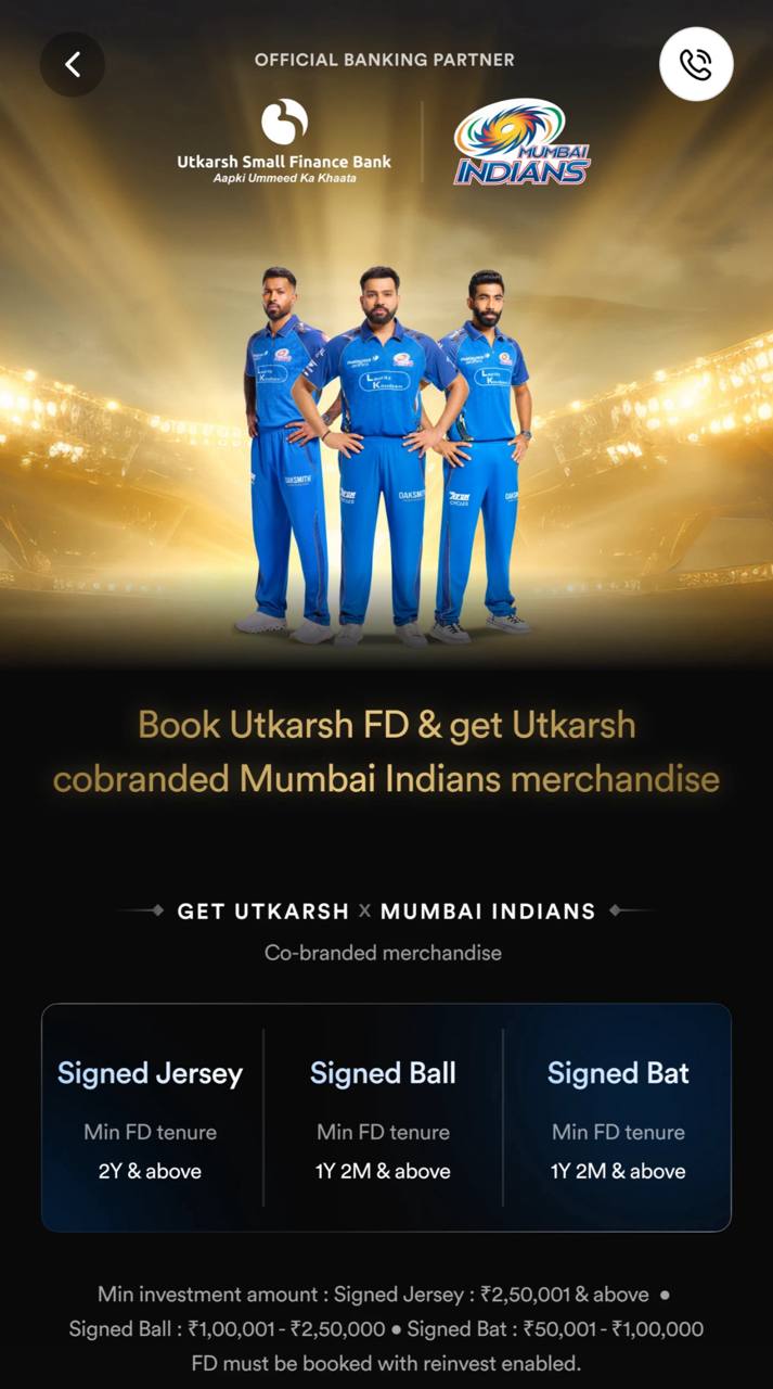 Utkarsh FD Offer 2026