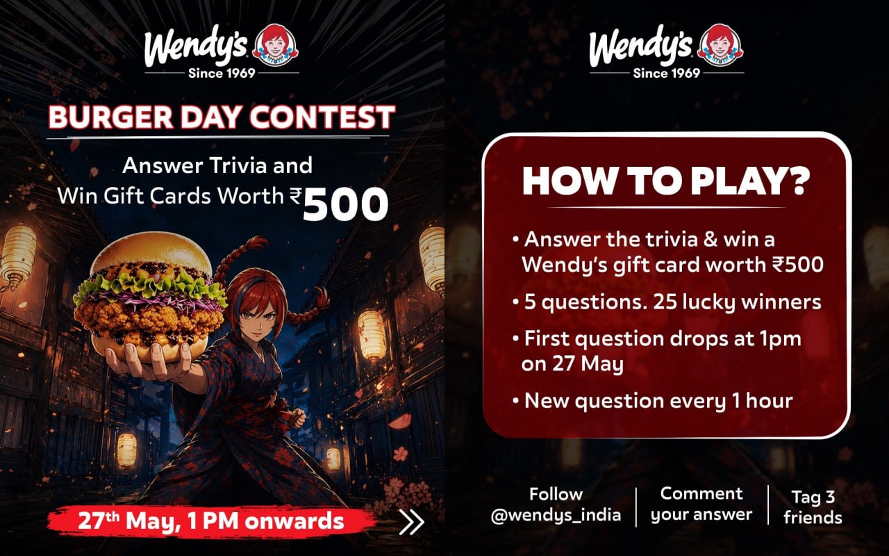Wendy’s Burger Day Contest