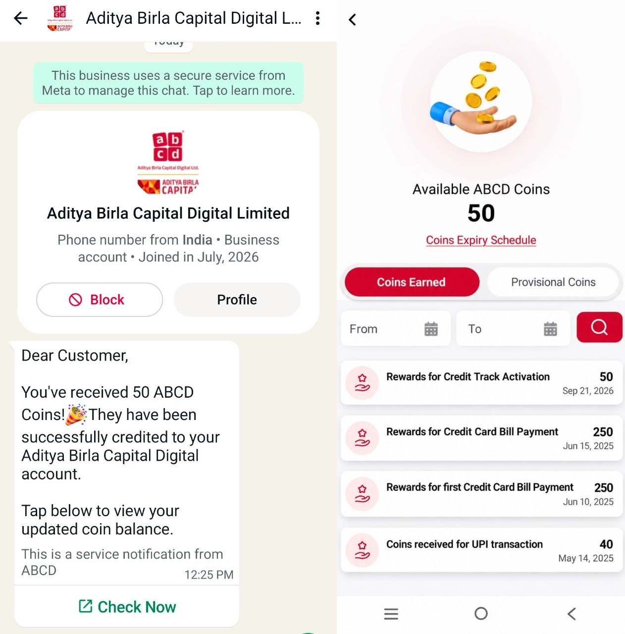 ABCD ₹50 Coins FREE