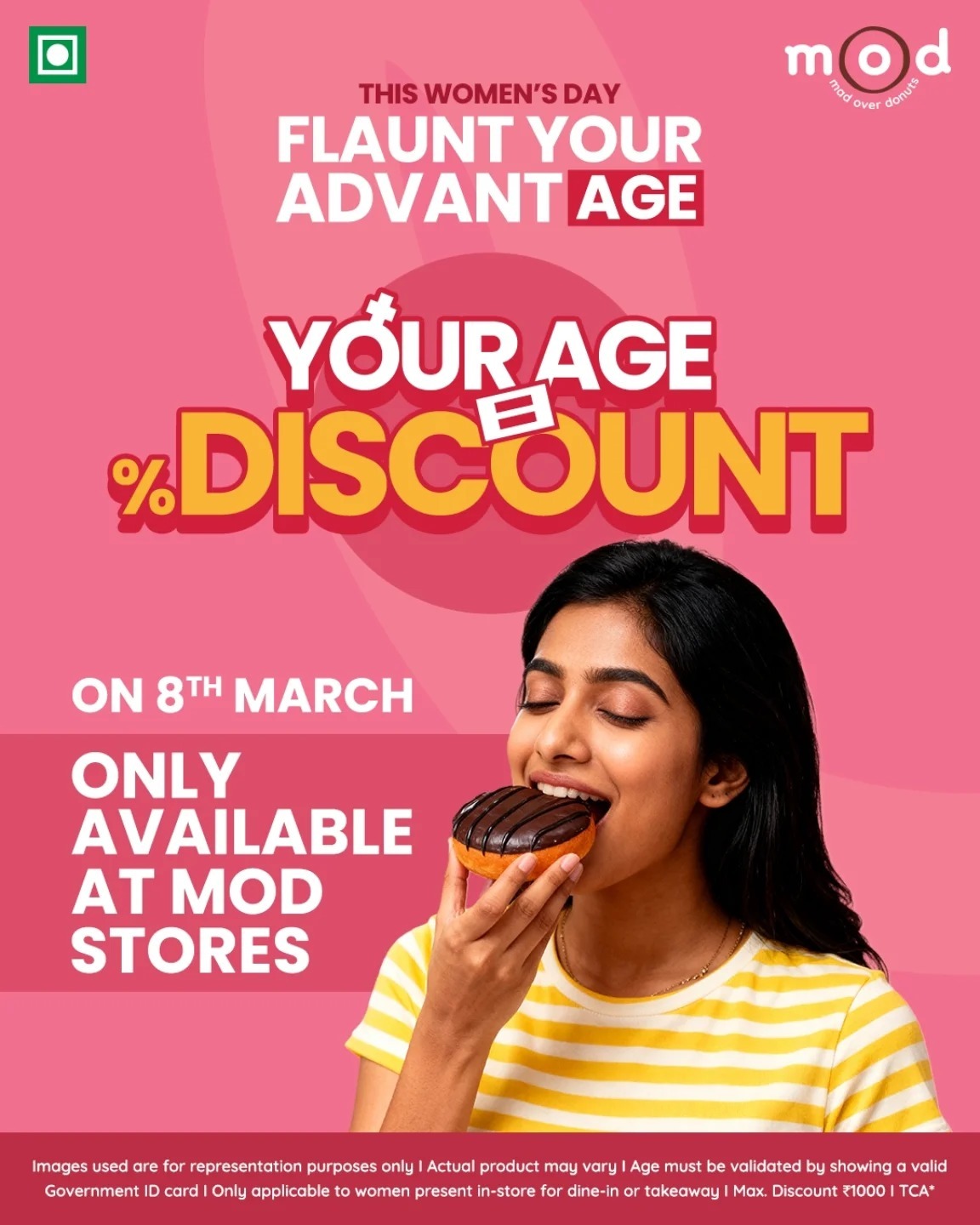 MOD Women’s Day Age Discount Offer Mad Over Donuts