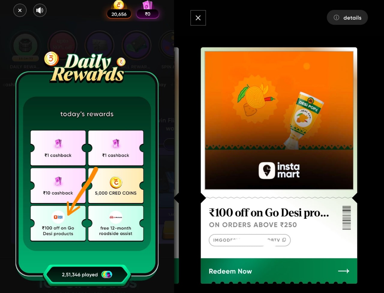 Exclusive CRED Go Desi ₹100 Off Offer 2026