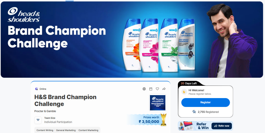 H&S Brand Champion Challenge 2026 contest banner
